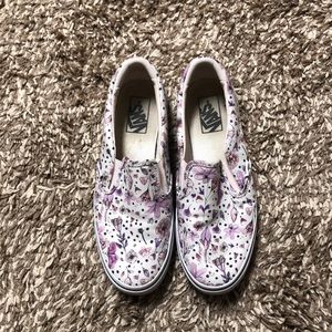 Floral slip-on vans